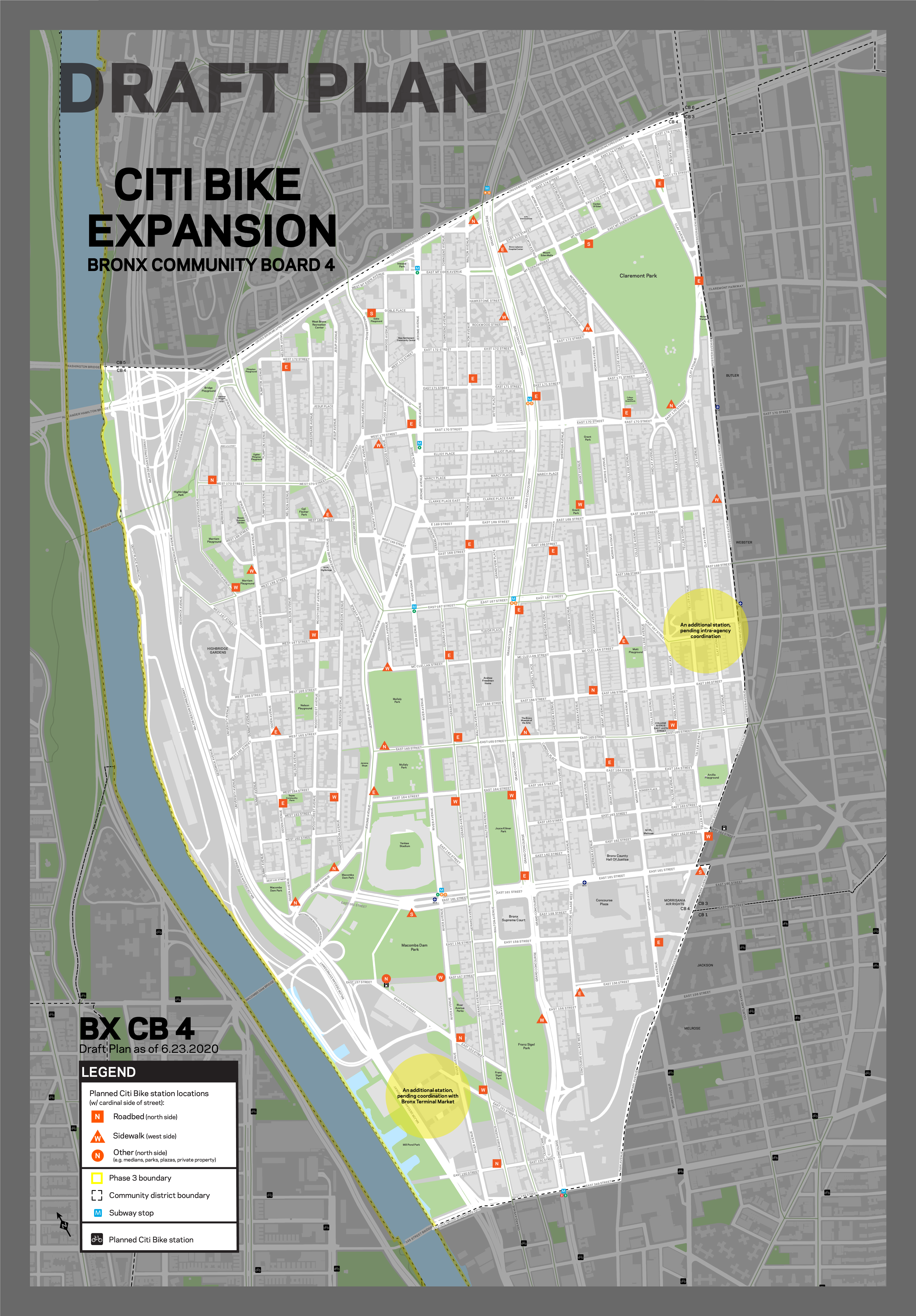 Draft Plan for Bronx Community Board 4 now available! Bike Share